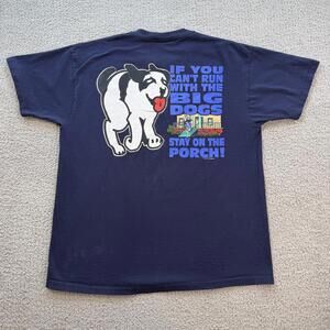 Vintage Big Dogs Santa Barbara T Shirt 90s Made In USA Big Dogs On The Porch XL